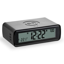 Atlanta Radio Alarm Clock Digital LCD Flip Clock Light Snooze Repetition Crescendo Alarm – 1874/7 (Black)