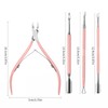 Cuticle Trimmer - ShiningUU 4pcs Stainless Steel Cuticle Remover Set