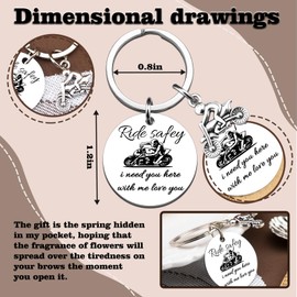 Hafviyra Gifts for Men Husband Boyfriend Drive Safe Keychain for Him Christmas Birthday Anniversary Valentine's Day Gift Motorcycle Accessories for Male-I Need You Here With Me Love You