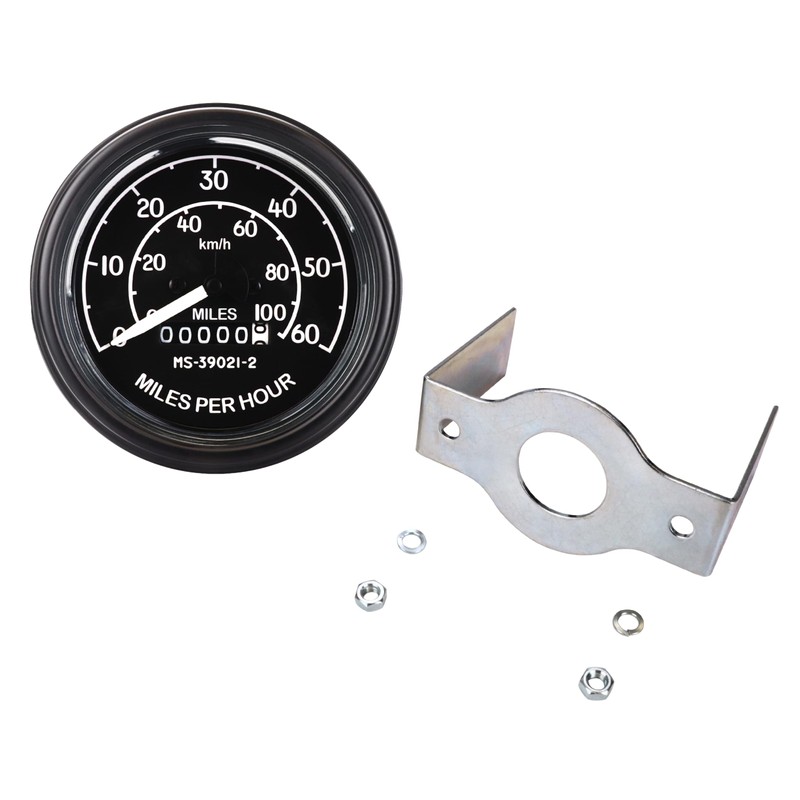 RACETECH 60 MPH/100 KMH Dual Scale Mechanical M-Series Speedometer &