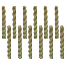 Murtenze 12 Pack Fully Threaded Rod, Color Zinc Plated Rod Carbon Steel Screw, 1/4"-20, 2" Length Thread Screw for Furniture Assembly Fastening
