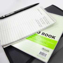BAZIC 80 Ct. 6" X 9" Green Tint Gregg Ruled Steno Book