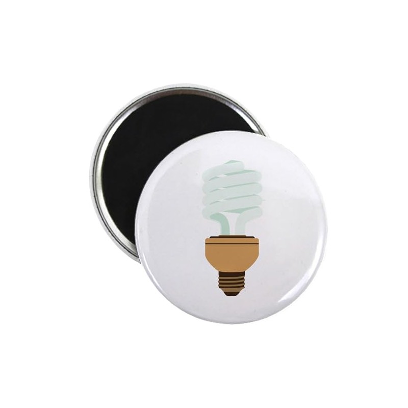 CafePress Energy Efficient Light Bulb Magnets 2.25" Round Magnet, Refrigerator