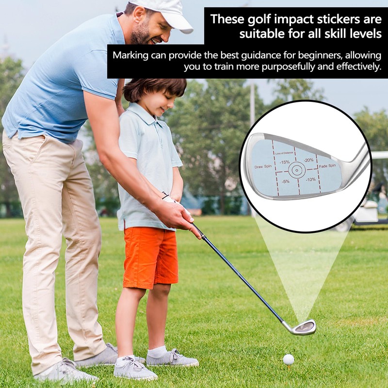 Huakaile 200 Pieces Golf Impact Tape for Iron, Reusable Foresight