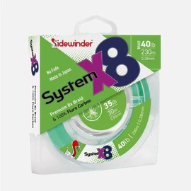 Sidewinder Braid System X8 PE Line and Fluorocarbon: 40lb - 0.28mm