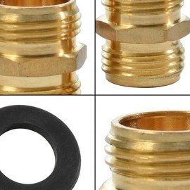 Adaptador de latón para manguera 3/4" macho a macho – Pack 2 EfforPrac