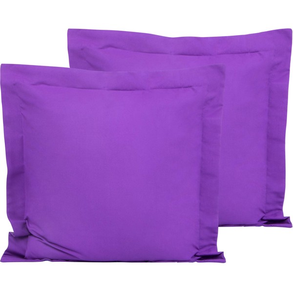FLXXIE Microfiber European Pillow Shams Set of 2, Fade, Wrinkle