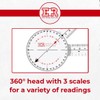 Ever Ready First Aid Plastic 8” Goniometer 360 Degree ISOM