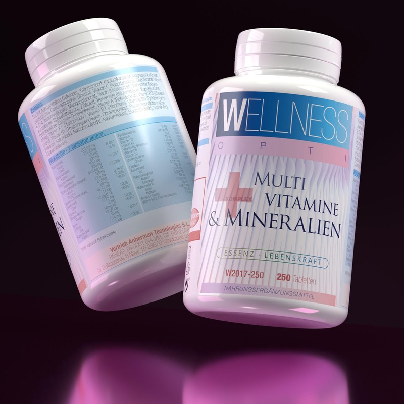 WELLNESS OPTI - Multivitamins and Minerals Complex - 250 Tablets