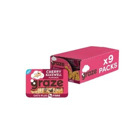 Graze Cherry Bakewell Flapjack Punnet (Pack of 9)