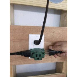 Smart Electrician 3-Way Splitter Adapter Green Three Prong Ground Tri-Tap Triple Wall Outlet