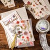WANDIC Flower Rub Stickers 6 Styles 12 Sheets Natural Plant