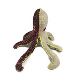 Twoolies - Stuffed Colorful Wool Animal - Octopus - Large - 7" Long