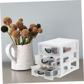VILLFUL Multi-functional Desk Drawer Organizer 3-level Plastic Storage Container Drawer Type Storage Box for Office Supplies