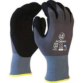 UCi Adept-PC Nylon & Lycra Blend Soft Stretchy Nitrile Foam Coated Work Gloves (10 / XL)
