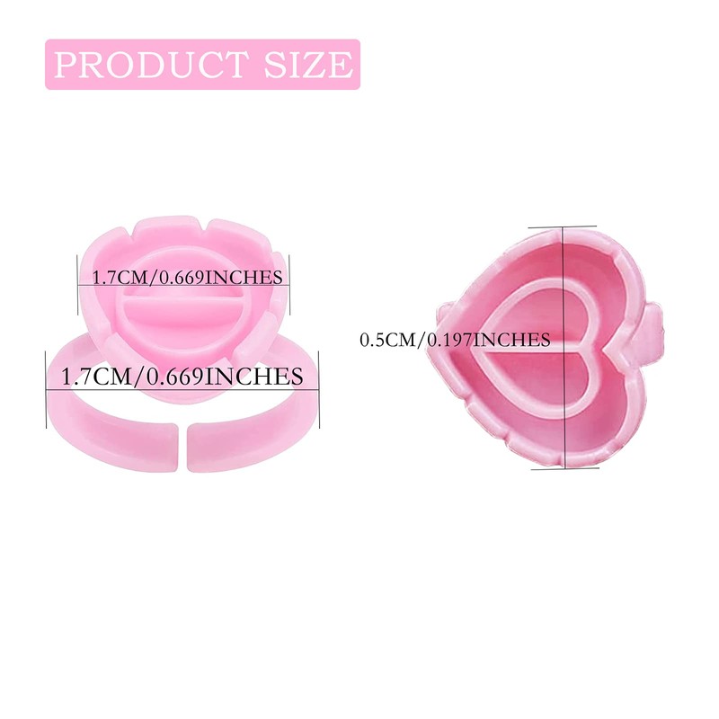 50 PCS Glue Holder Rings for Eyelash Extensions, Disposable Volume