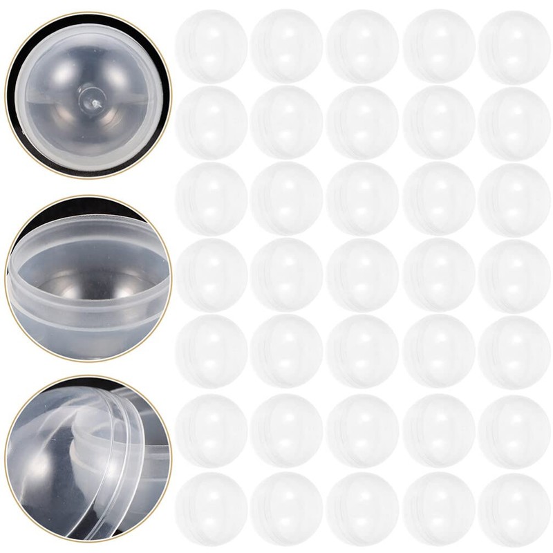 DOITOOL 50 Pcs Transparent Shell Candy Catcher Machine Clear Fillable