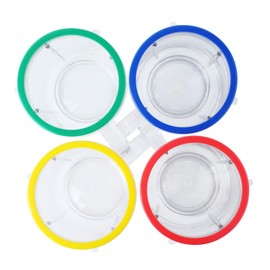 16oz Cups Compatible with Original Magic Bullet Blender Juicer 250W MB-1001 Party Cups Mugs with Colored Lip Rings,No Lids(Pack of 4)