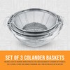 U.S. Kitchen Supply Set of 3 Stainless Steel Colander Strainers