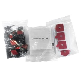 ASAHOM 40pcs Screws Clips and 18pcs VHB Gum Sticker and 24pcs Adhesion Prep Pads, Compatible with ASAHOM S1050 S1060 Permanent Outdoor Lights, Black