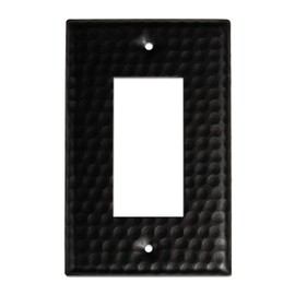 Monarch Abode 19113 Hand Hammered Switch Plate, 1 Gang, Matte Black