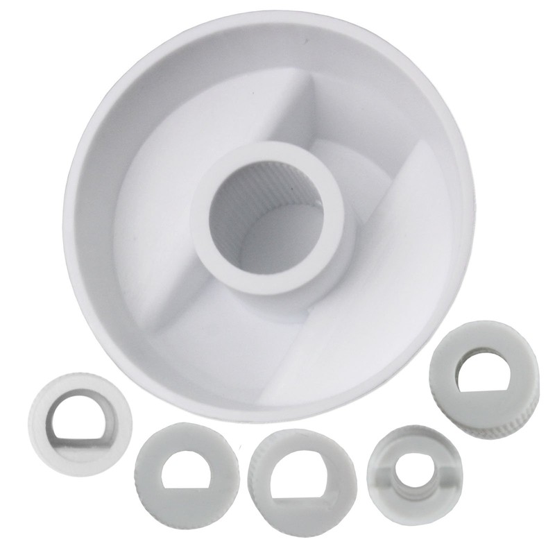 Spares2go Universal White Control Knobs for Hotpoint Oven Cooker &