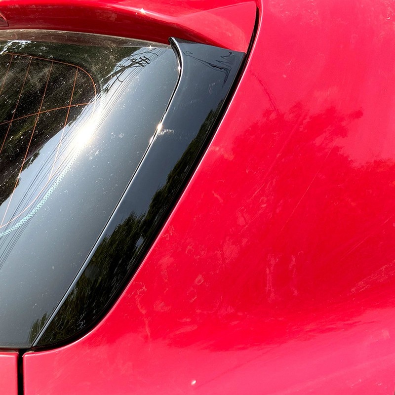2pcs Rear Window Side Spoiler Canard Wing Glossy Black Replacement
