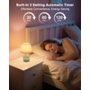 10" H Small Rechargeable Cordless Ceramic Table Lamp with Remote,