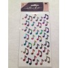 STICKO CLASSIC STICKERS - JAZZY NOTES - RAINBOW COLORS -