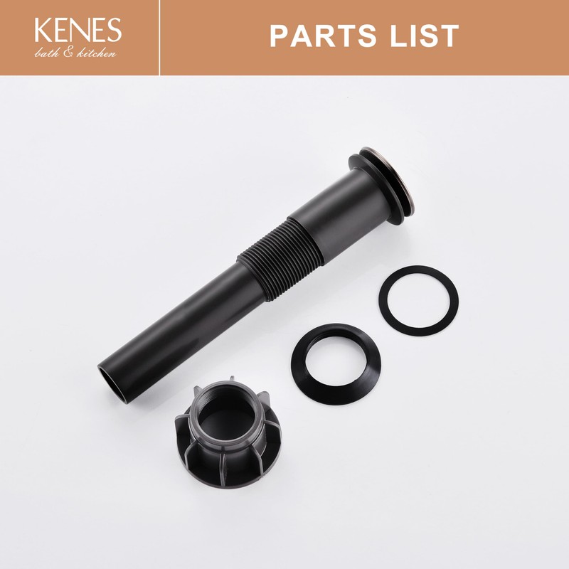 KENES Bathroom Vessel Sink Pop Up Drain Without Overflow Assembly,