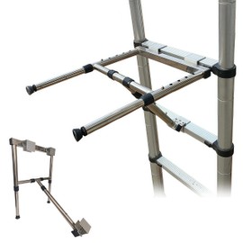 YVZNC Extension Ladder Stabilizer, Adjustable Ladder Standoff with Rotatable Rubber Feet, Constructed from Stainless Steel, Easy to Install and Suitable for Both Homeowners and Outdoor Professionals