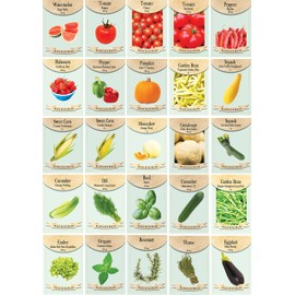 Set of 25 Premium Seasonal Deluxe Seed Kits - Features Premade Packs of Our Best Seeds - Help Local Pollinators (Summer)
