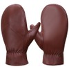 Mens Leather Mittens Soft Lambskin Warm Winter Fleece Lined by