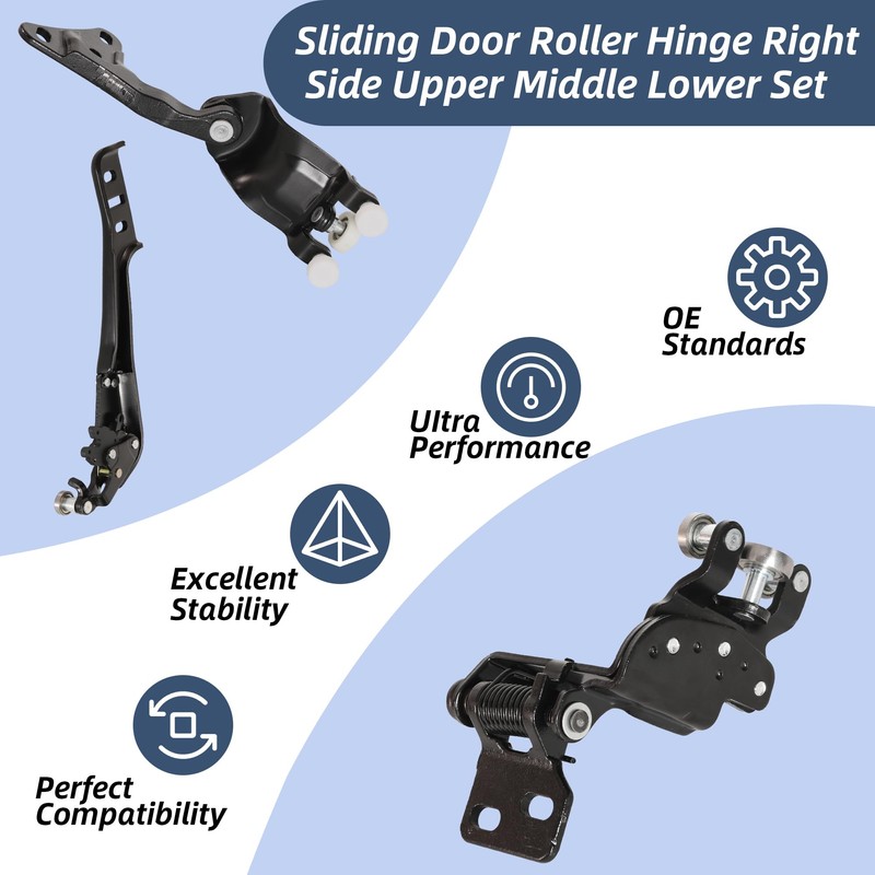Riyhch Sliding Door Roller Hinge Right Side Upper Middle Lower