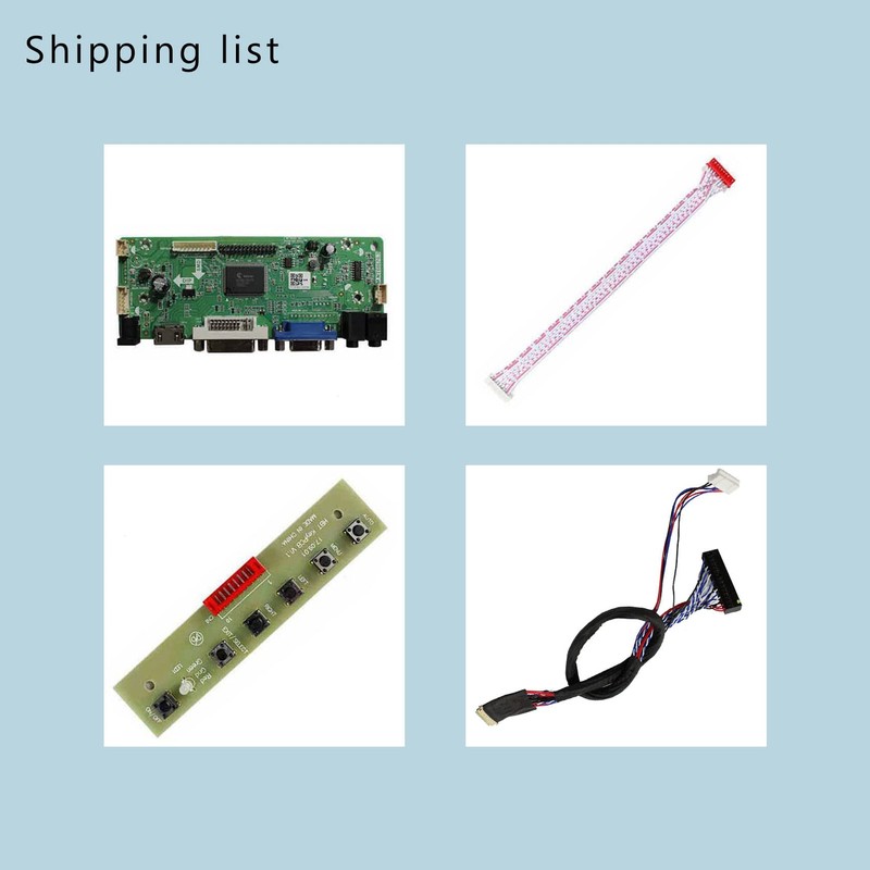 HDMI+VGA+DVI+Audio Input LCD Controller Board For HSD173UHW1 B156HW01 15.6" 17.3"