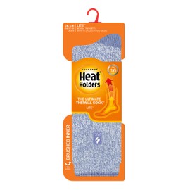 HEAT HOLDERS Lite - Womens Insulated Thermal Socks | Multiple Designs Including Argyle Stripes Hearts Stars | Warm Socks for Winter (4-7, Denim (Venice))