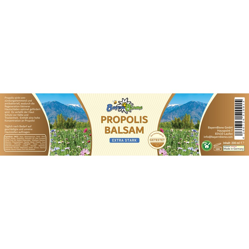 BayernBlume Propolis Balm Extra Strong (200 ml) with Valuable Oils