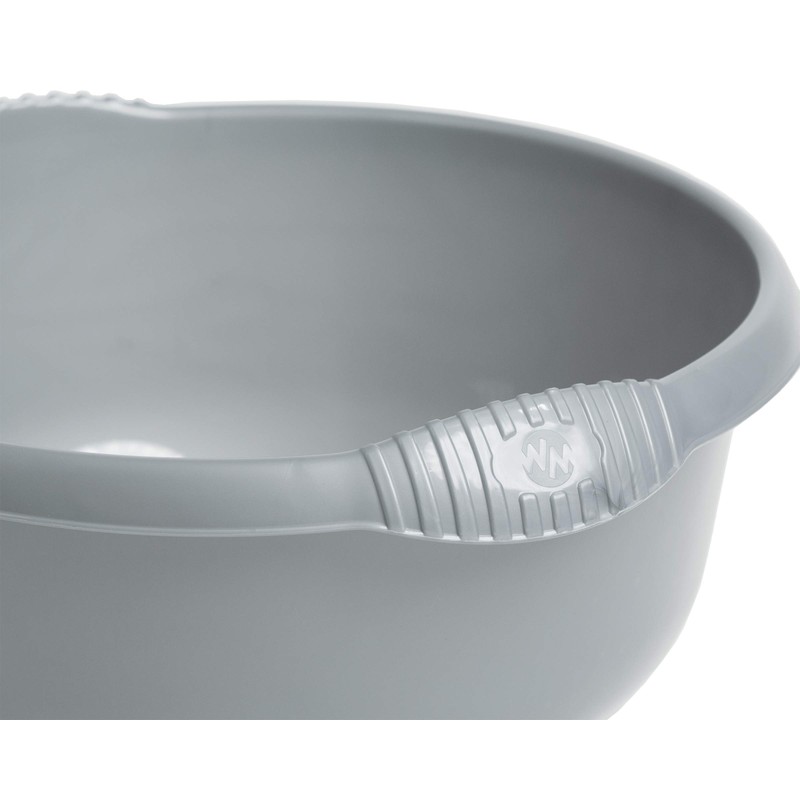 High Grade Large Circular Washing Up Bowl in Silver by