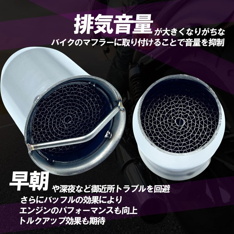 TIGRE BLANC Inner Silencer, Motorcycle, Exhaust, Baffle, Muffler, Catalytic Type,