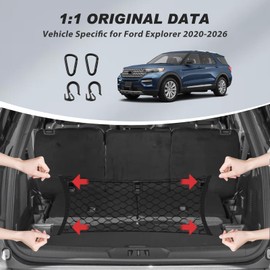 Karltys Envelope Style Cargo Net for 2020-2025 2026 Ford Explorer, Heavy Duty Rear Trunk Mesh Cargo Net for Explorer Accessories, Elastic Nylon Mesh Storage Netting Organizer