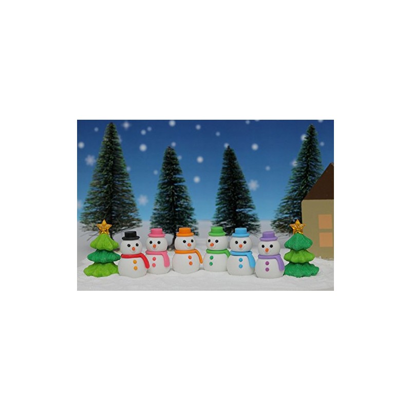 Iwako Red Scarf Winter Snowman Japanese Eraser from Japan