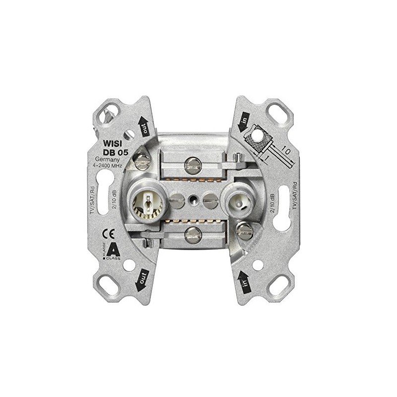 WISI DB 05 Universal Antenna Socket, 2-Hole Through Socket, 10