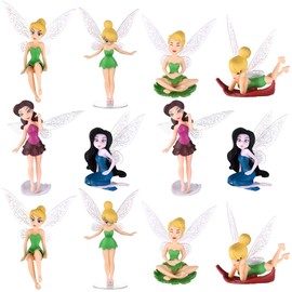 Easywiny 12 Pcs Set Miniature Fairies Figurines Accessories, Planter Pot Hanger Decorations Fairies Flower Pot Plastic Fairy Garden Figurines Angel Accessories Ornaments for Outdoor Decor