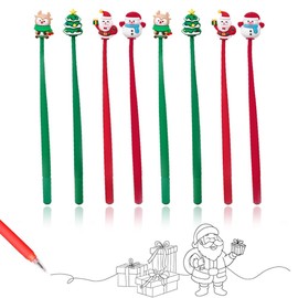 PASLFC Pack of 8 Christmas gel pens, Christmas gel pens, Christmas ballpoint pens, Christmas pens for party gifts, Christmas gifts, small items for children, students