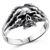 MATERIA by Matthias Wagner Men's Ring Skull Claws Antique Gothic Ring 925 Silver Wide SR-53, Precious metal
