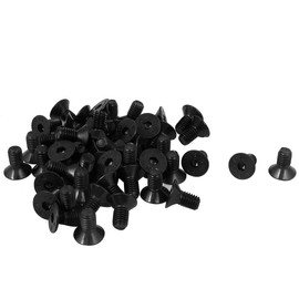 uxcell M5 x 10mm Metric Hex Socket Countersunk Head Screw Bolts Black 50PCS