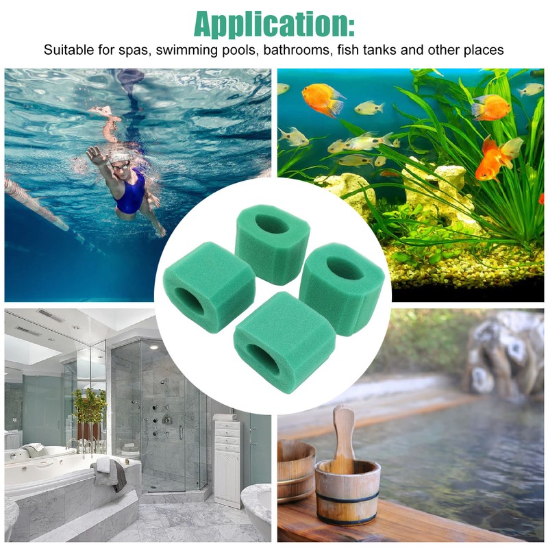4pcs Pool Filter Cartridge Sponge Reusable Durable Practical Filter Foam