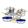 Concord 10 Piece Stainless Steel Cookware Set, includes Saucepans, Stock