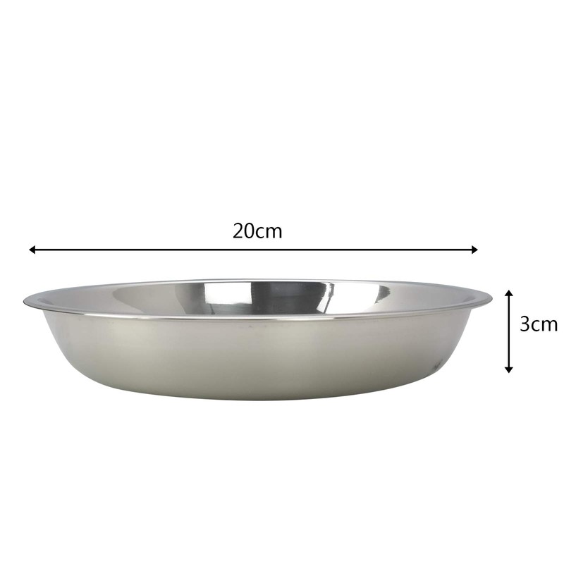 Waikhomes Stainless Steel Dinner Serving Plates, Small Round Salad Plate,