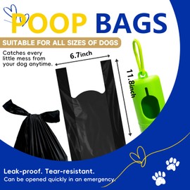 Dog Poop Bags with Handles - 240 Count, with Dispenser